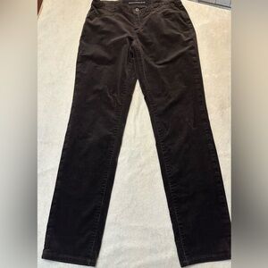 Christopher Blue Corduroy Straight Pants Blackish brown 10 Stretch MidRise EUC